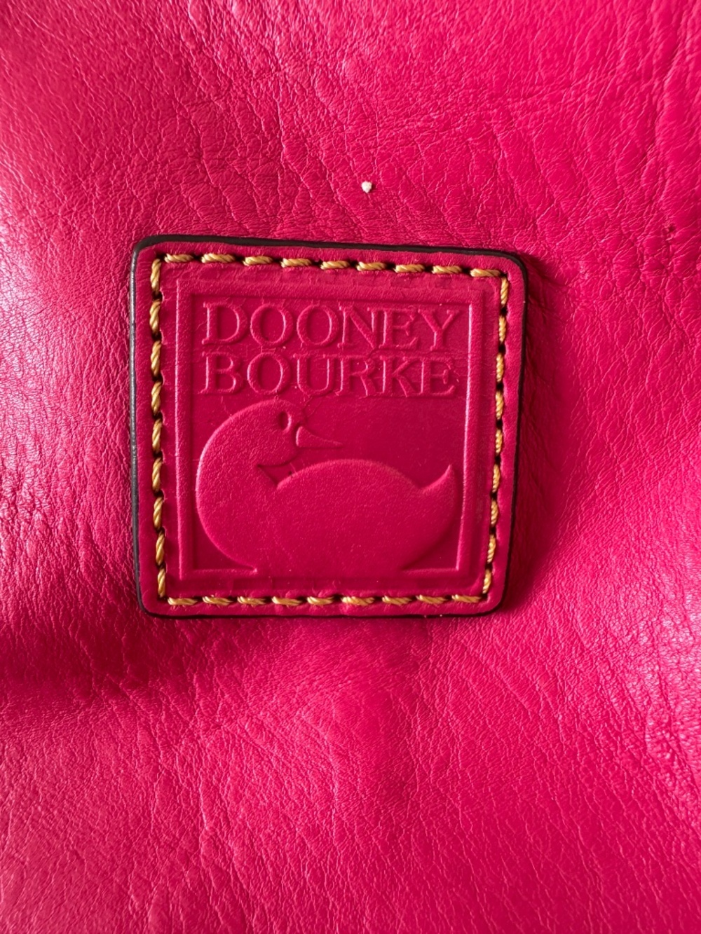 Dooney & Bourke Pink Leather Shoulder Bag - Picture 3 of 8